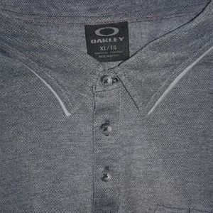 Gray Men's XL Oakley Split Pocket Polo Golf Shirt